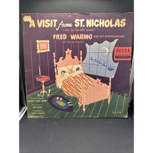 Fred Waring A Visit From St. Nicholas Twas‎ the...Book & Record Set 10"  78 RPM